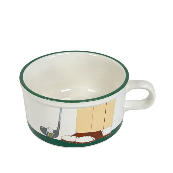 Century Japan Oversized Cup Ceramic Golf Mug Soup Coffee Pottery Golfer Vintage - Picture 7 of 10